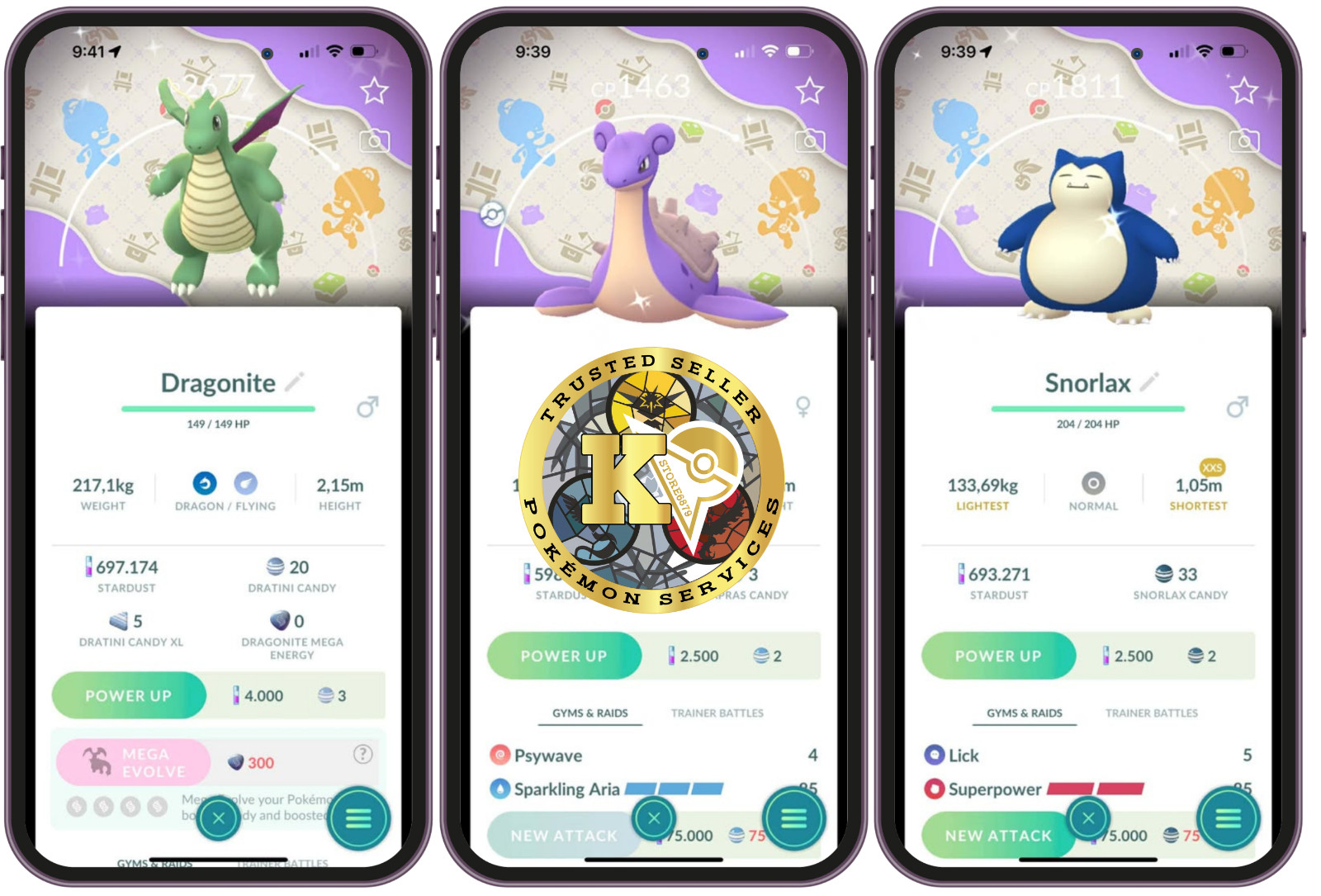 PTC—Shiny Dragonite—Lapras—Snorlax—Pokémon Pokopia Celebration BackgroundDigital