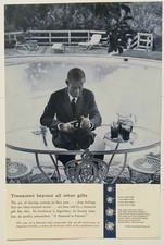 1960 Original Print Advertisement Full Page - De Beers Treasured Beyond Vintage