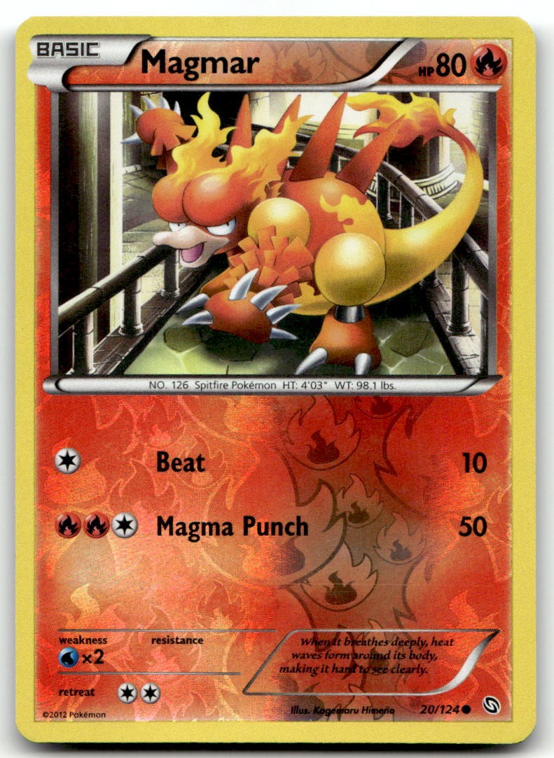 Magmar 20/124 Dragons Exalted Common Reverse Holo LP