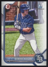 2022 Bowman Draft #BD-9 Dominic Keegan  Tampa Bay Rays