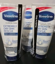 3 Pack Vaseline Lotion Extremely Dry Skin Rescue 6.8oz – 7" Tall Bottles