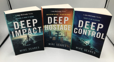 Lot of 3 John McCready Thrillers Seares Paperbacks Deep Control Hostage Impact