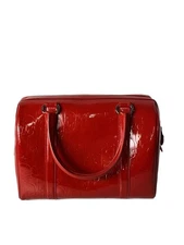 Used Christian Dior Boston Bag in Enamel Red Monogram EMP449686
