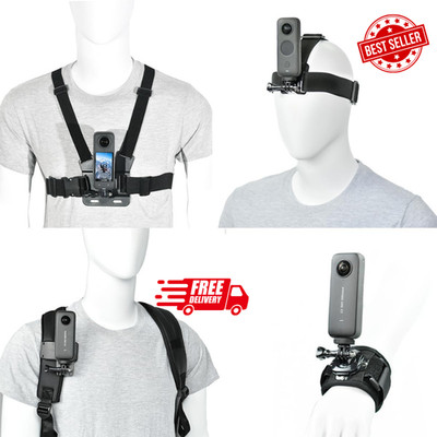 Accessory Kit for Insta360 X5/X4/X3/Ace Pro/Go3S - Chest, Backpack & Head Strap
