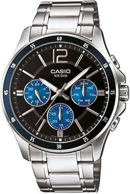Armbanduhr Casio MTP-1374D-2A Herren Chrono Quarz