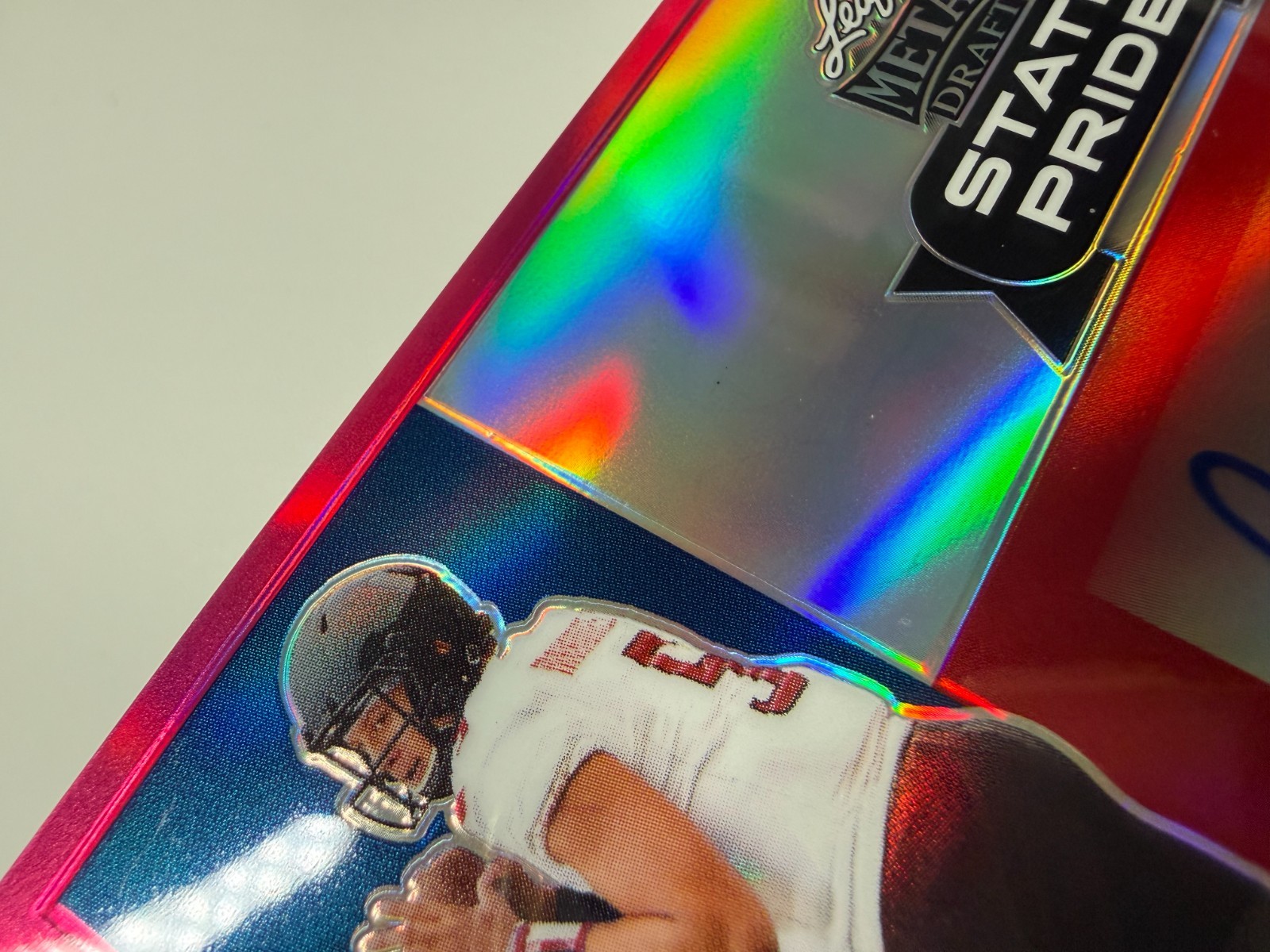 Patrick Mahomes II 2017 Leaf Metal Draft State Pride Pink Auto /15 #SP-PM1 view 10