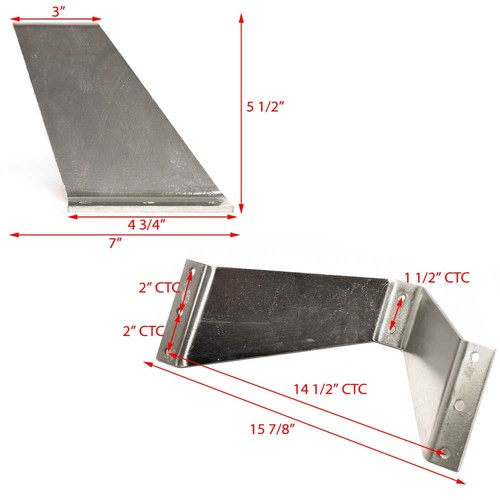 Boat V Bracket | 15 7/8 x 7 x 5 1/2 Inch Stainless Steel - Picture 5 of 5