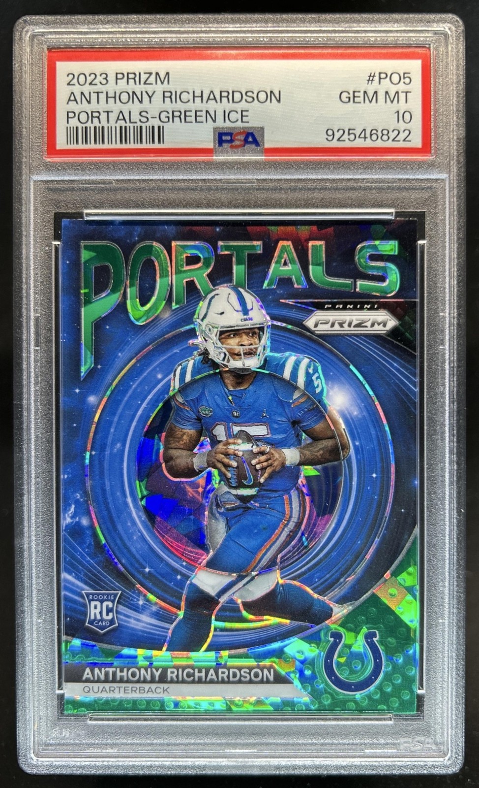 Anthony Richardson Panini Prizm Portals #PO5 Green Ice