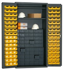 Durham 3501-DLP-60DR11-96-2S-95, Storage Cabinet w/Jumbo Drawers  Hook on Bins