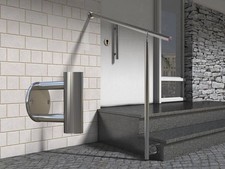 Edelstahl Geländer  50 - 150 cm Seitliche Montage Balkon Treppe Handlauf Außen