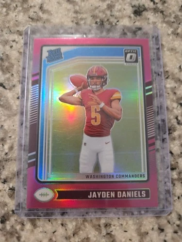 2024 Donruss Optic Pink Holo Jayden Daniels RC Rated Rookie Please read descript