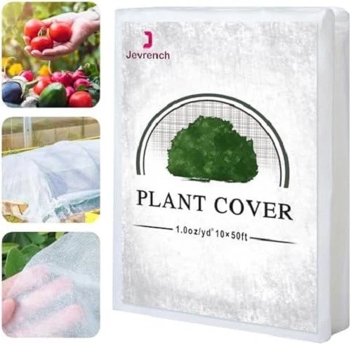 🆕 Plant Covers Freeze Protection 1.0oz/yd² 10Ft x 50Ft Frost Cloth Blanket - Picture 1 of 4