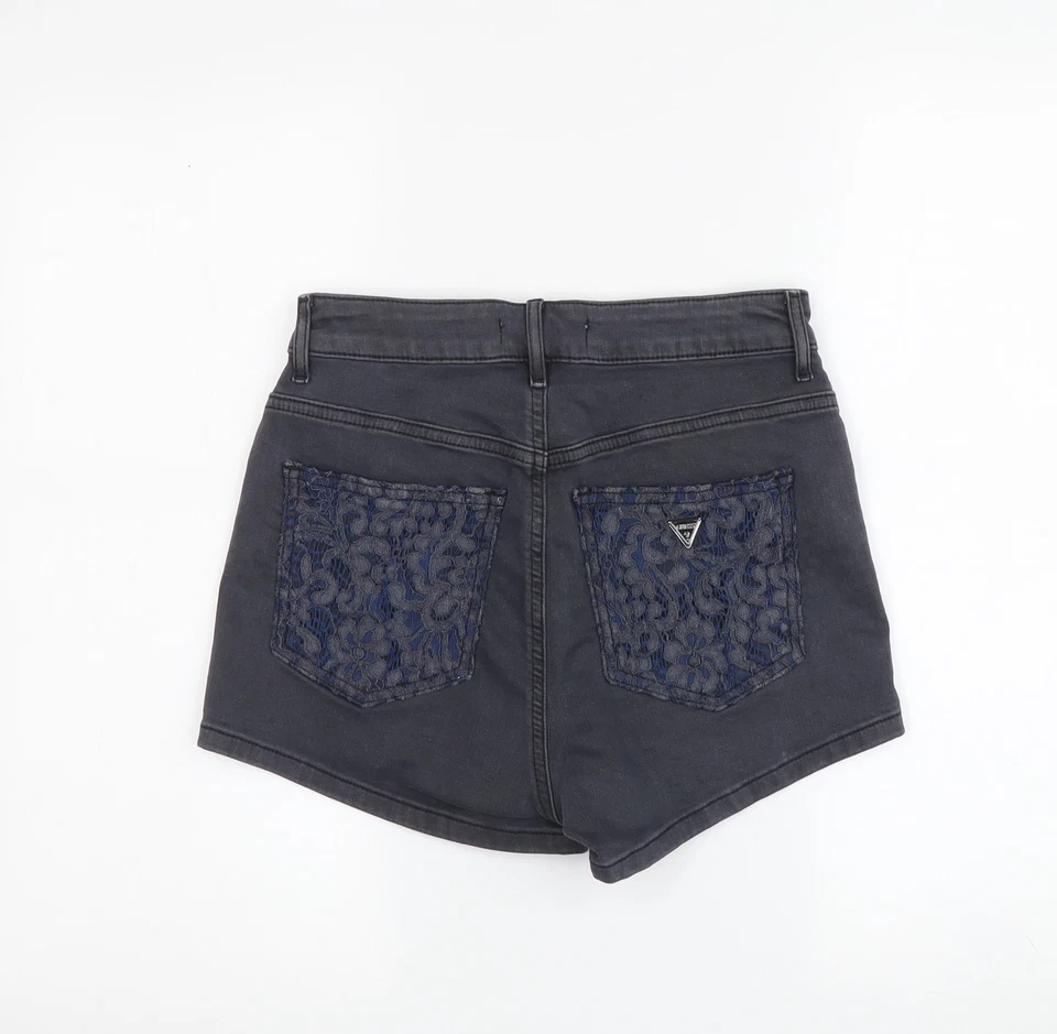 GUESS Women's Black Lace Hot Pants, Size 10, Casual Chic - Image 2 of 4