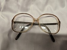 1980s Women's Eyewear, Tan/ Brownish Color, Made in France. Costume/Movie