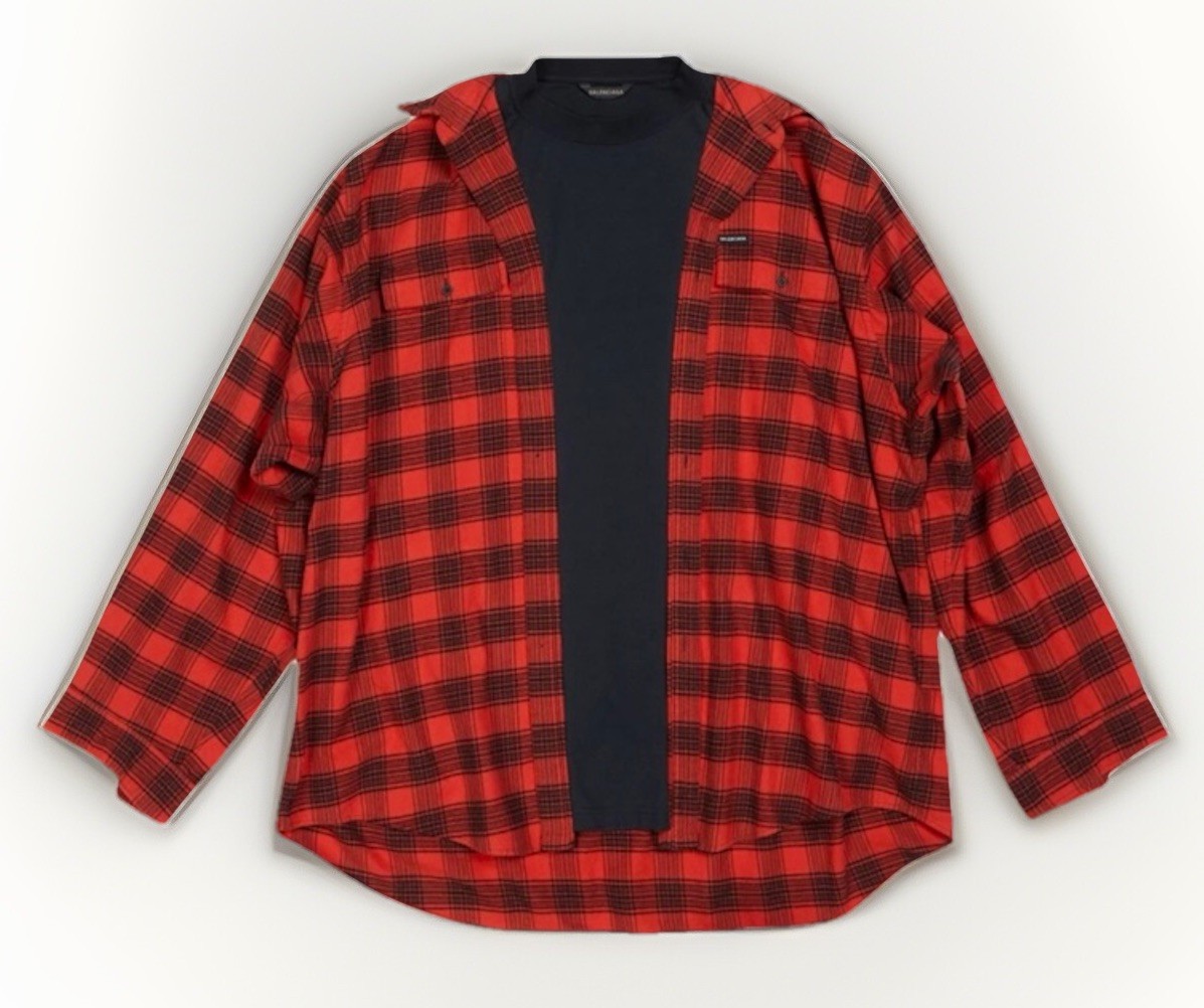 新品 BALENCIAGA 2025 冬 / ネルチェックシャツ/ Sサイズ BALENCIAGA⚡️Size 2 
