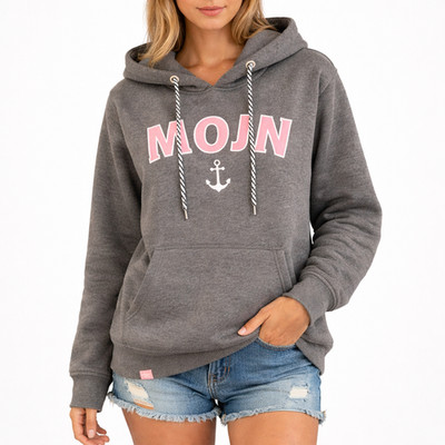 Zwillingsherz Damen Hoodie Moin & Anker Grau Sweatshirt NEU S-XXL (1622)