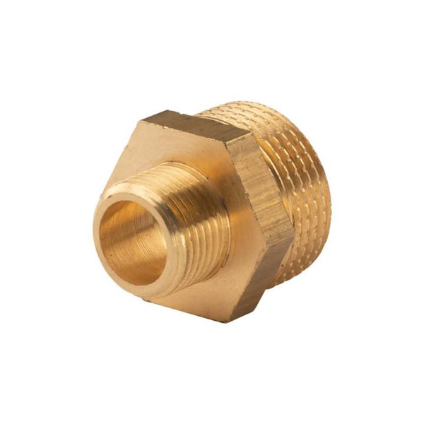 "Messing Gewinde-Fitting Reduziernippel 3/8\" Ag (DN10) - 3/4\" Ag (DN20) - Schwere"-image