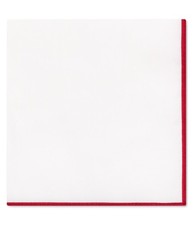 Tommy Hilfiger Mens Solid Edge Pocket Square, White, One Size