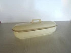 old soap dish toilet service - Creil and Montereau? cream and gold border