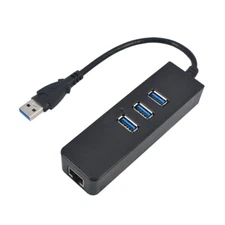USB 3.0 Hub 10/100/1000 Mbps To RJ45 Gigabit Ethernet LAN Wired Network Adapter