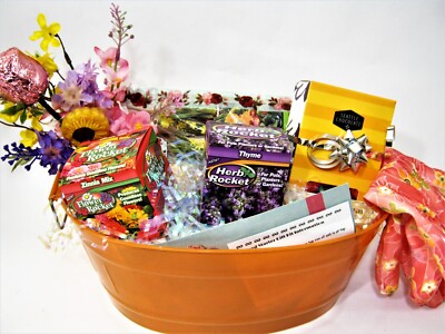 Garden Lovers Seed Starter Gift Basket Birthday Mothers Day
