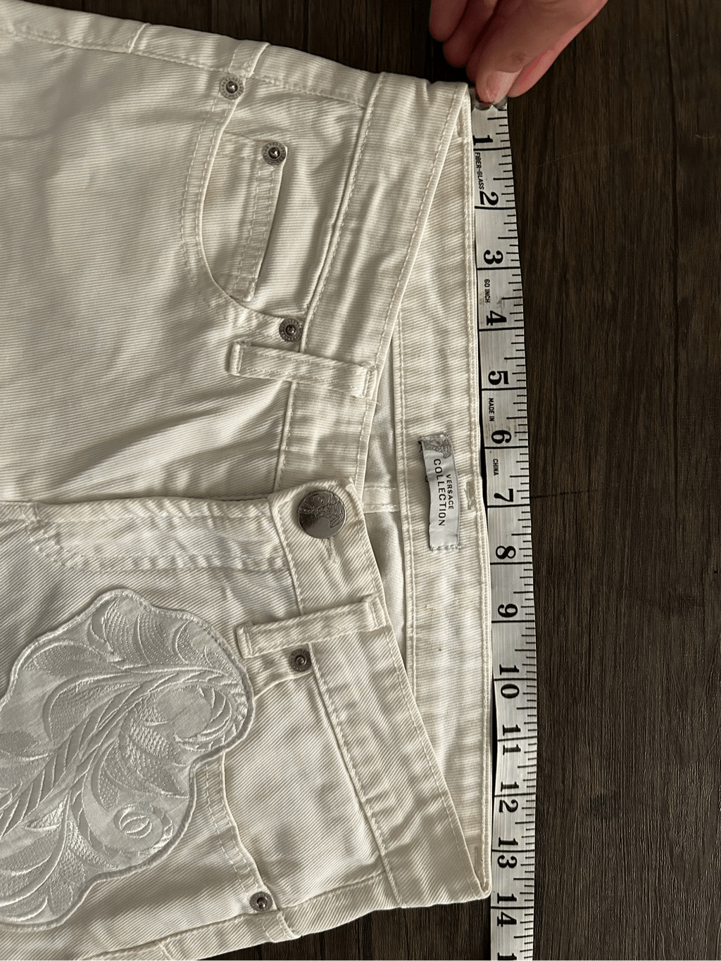 Versace Jeans Collection White Patchwork Jeans Si… - image 13