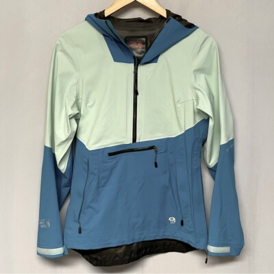 Mountain Hardwear Exposure 2 Goretex Paclite Stretch Women's XS Blue and Mint