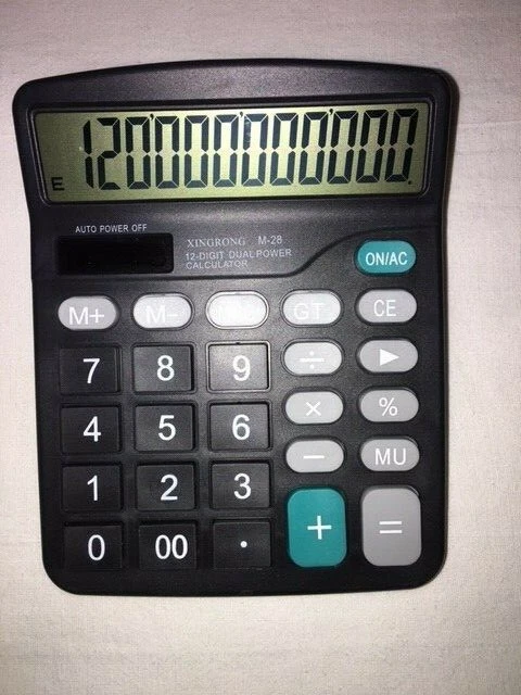 XINGRONG Metal Decking 12-Digit Calculator for Clerk Cashier Student Size4.5"X6" - Image 3 of 4