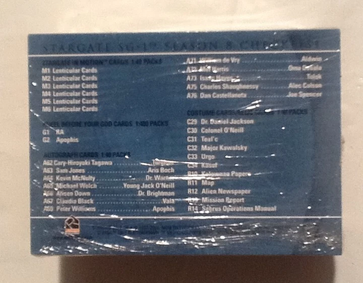 Stargate SG1 Season 8 Trading Card Set  Hand Collected - Image 2 of 2