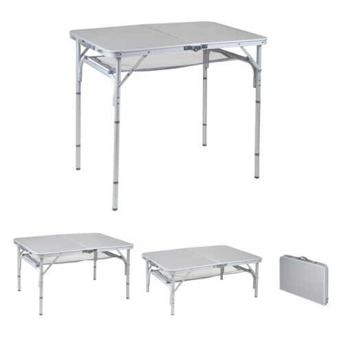BO-CAMP Aluminum Camping Table Premium Folding Table Suitcase Table Folding Table Garden 4 Heights - Picture 1 of 11