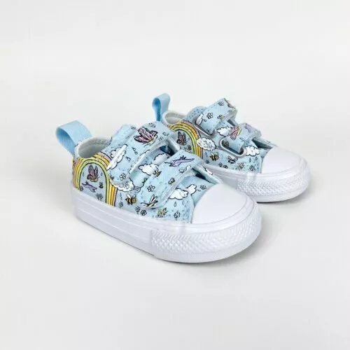 Converse shoes top for girls blue
