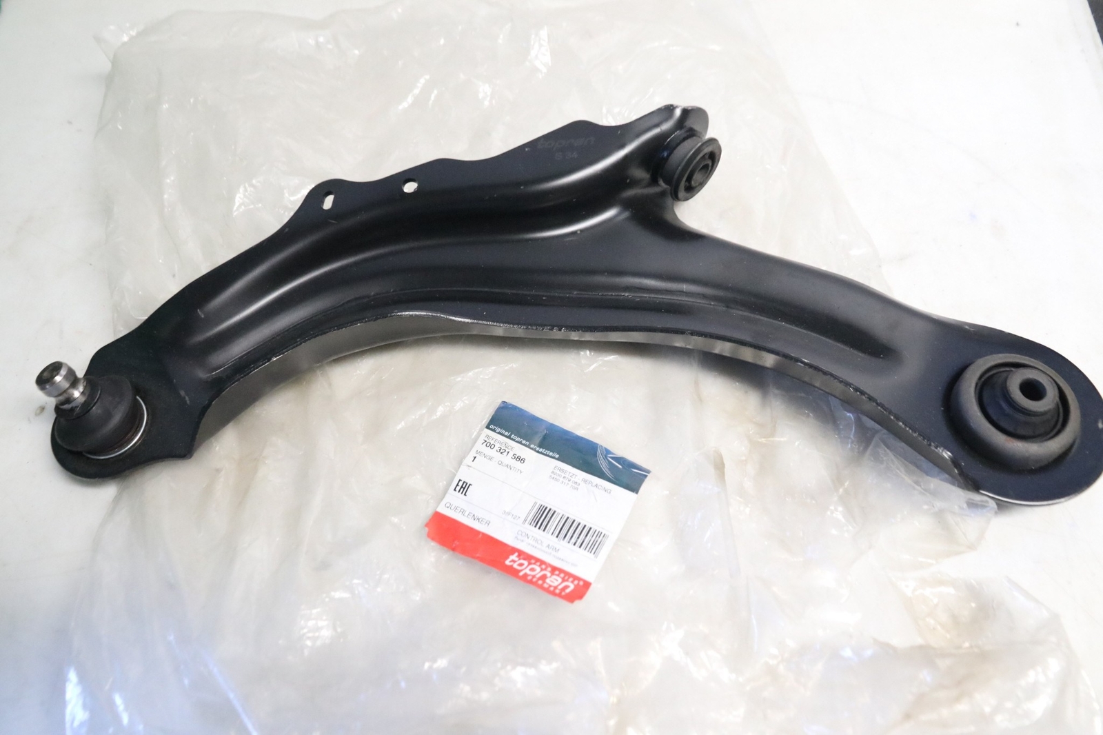 Triangle de suspension avant gauche Topran 700321586 pour Megane 2 et Scenic