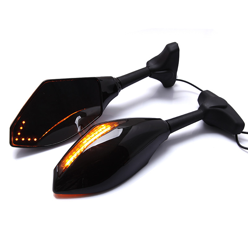 Racing Motorcycle Rearview Mirrors, with LED Turn Ghana