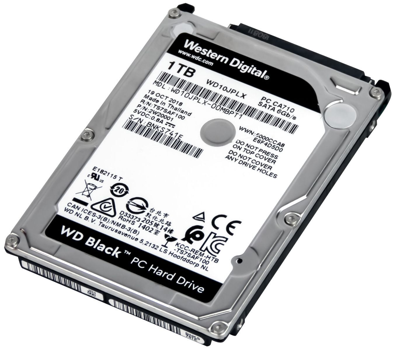 ウェスタンデジタル社製HDD 1TB WD10JPVX