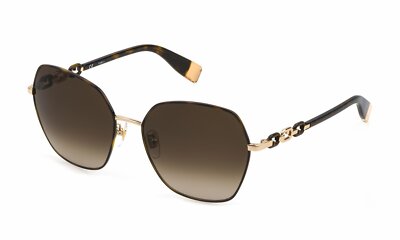 Lunettes De Soleil Furla SFU786V 0AHL Havana Fuxia - Taille 57/16/140, UV400, Neuves