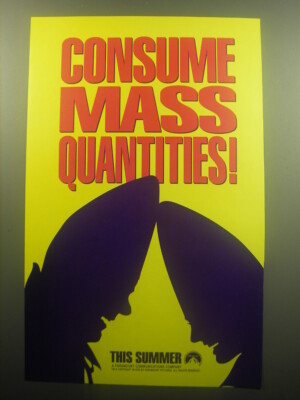 1993 Coneheads Movie Advertisement - Consume mass quantities