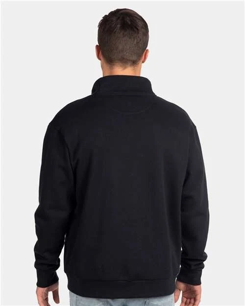 Next Level - Fleece Quarter-Zip Pullover Black Pick Size - Image 2 of 3