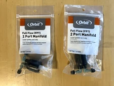 Orbit 67030 67030L 2 Port Manifold Full Flow FPT,Convert Sprinkler Riser To Drip