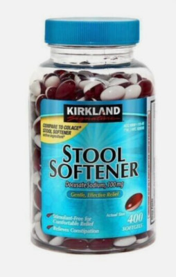 Kirkland Signature Stool Softener 100 mg 400 Softgels COMPARE 2 Colace ex 2027