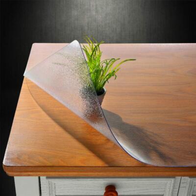 Custom Multisize 1.5mm Thick Frosted Pvc Table Cover Protector 40 X 68 Inch Plas