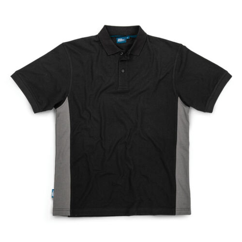 Tough Grit 2-Tone Polo Black/Anthracite L - Picture 1 of 3