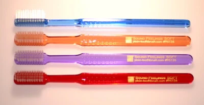 Sound Feelings Vintage-Style, Classic Toothbrushes - SOFT, New, 4-Pack