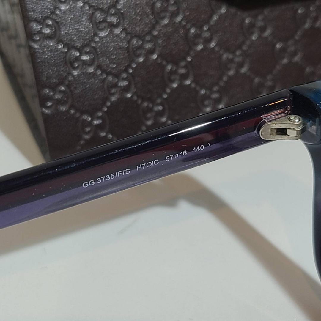 GUCCI GG 3735S ブラックサングラス GUCCI sunglasses GG 3735/F/S with blue case prescription