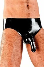 Calzoncillos de hombre sexy ropa interior para hombre con condón de látex ropa interior masculina 0,4 mm
