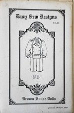 Brown House Dolls BHD 79 Boy Doll 27"-28" Clothes Sewing Pattern