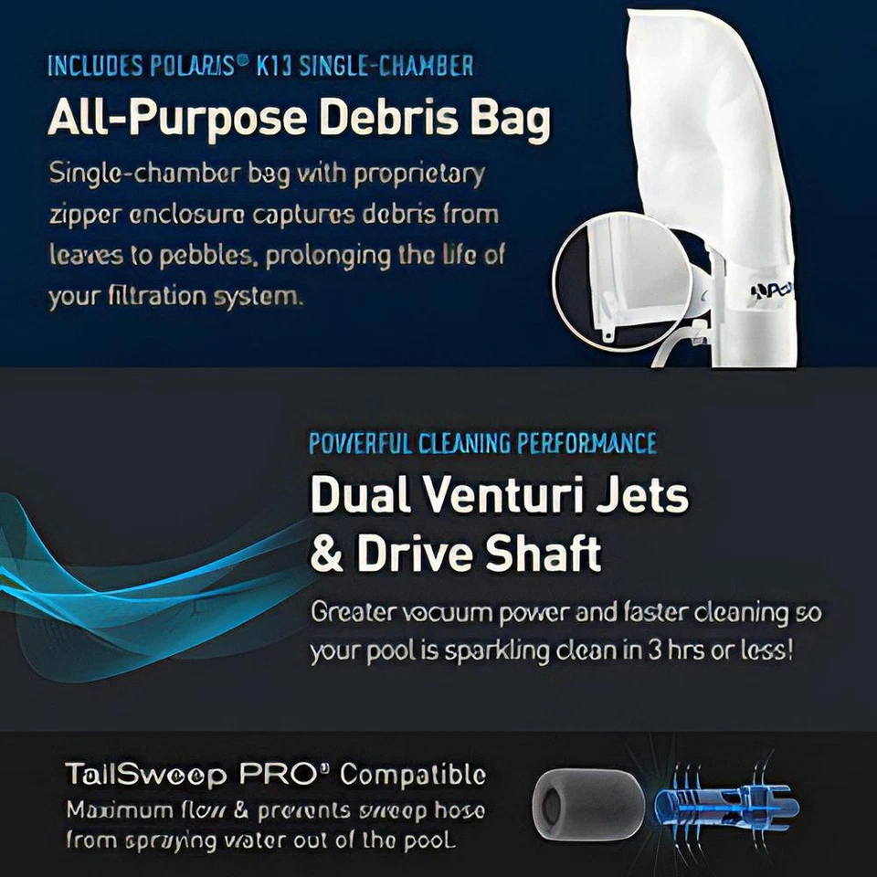 Zodiac Polaris Vac Sweep 280 Pressure In-ground Automatic Swim Pool Cleaner F5 - Image 4 of 4