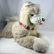 VTG Steiff Molly Husky Dog Realistic 26" Stuffed Plush 0340/60 Ear Tag German