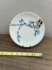 RED WING POTTERY DRIFTWOOD BREAD & BUTTER PLATE 6 5/8' BLUE FLOWERS ~STAINED CRK
