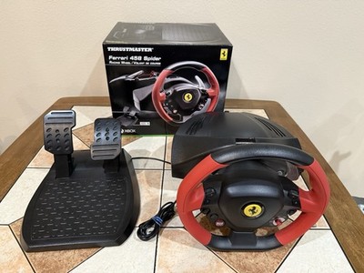 Thrustmaster Ferrari 458 Spider Racing Steering Wheel Pedals Xbox One/X