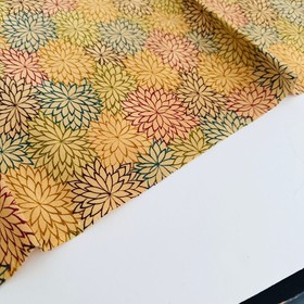 Buttercream Kiku #B 14x62 LONG Vintage Silk Homespun Japanese Pongee Fabric TK16